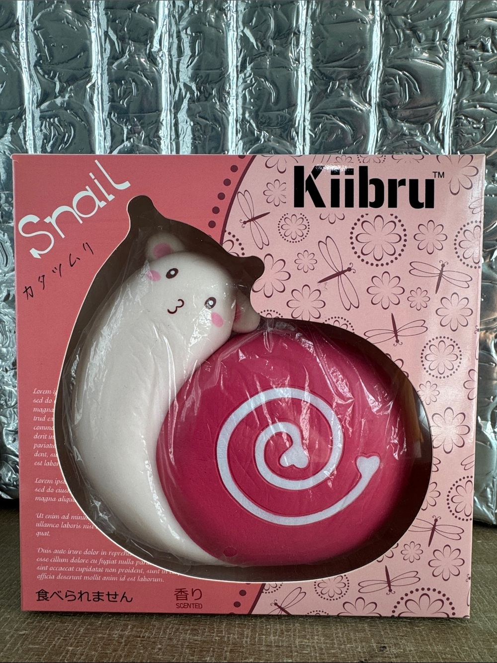 2017 Kiibru Pink Snail Squishy in Box Rare Kawaii Slow Rising